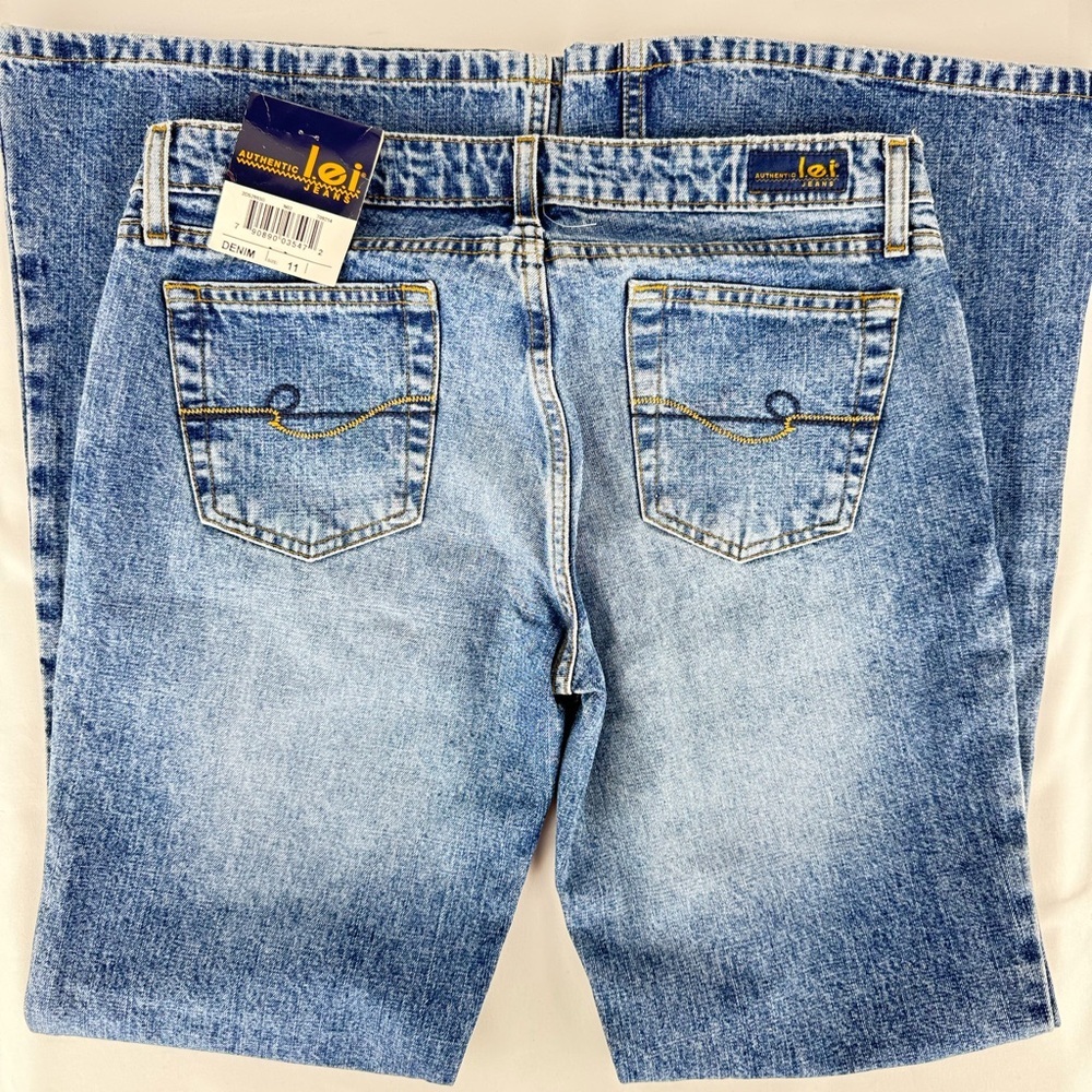 NWT Vintage 90’s LEI Women's Bootcut 100% Cotton Denim Jeans - Picture 4 of 10